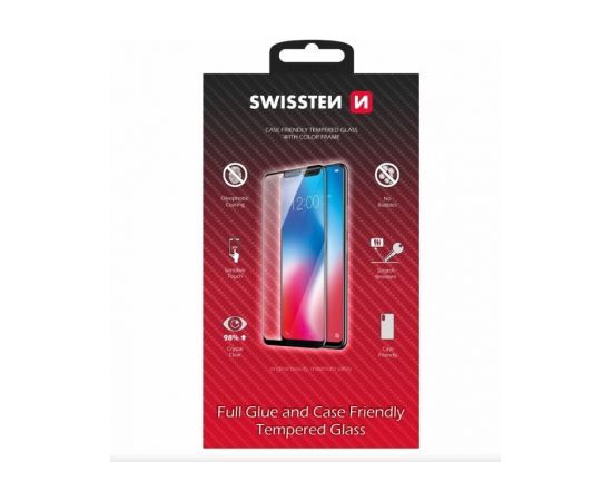 Swissten Full Face Tempered Glass Aizsargstikls Pilnam Ekrānam Samsung Galaxy A35 5G Ekrānu aizsardzība