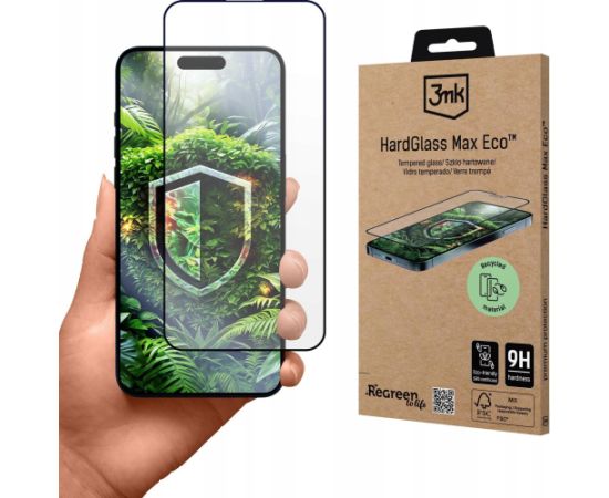 Apple iPhone 15 Pro - 3mk HardGlass Max Eco GRS CU 1304127 Защитная пленка для экрана