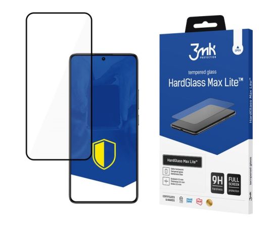 Poco F6 - 3mk HardGlass Max Lite Black Ekrānu aizsardzība