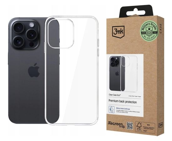Apple iPhone 15 pro - 3mk Clear Case Eco GRS CU 1304127 Neoriģinālie Maciņi