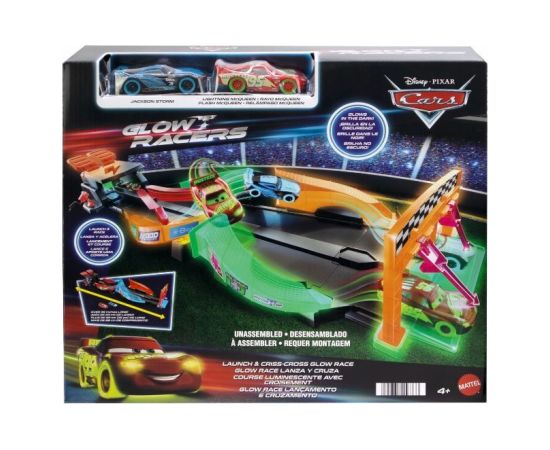 Mattel CARS set Night race track glowing in the dark Mašīnas un piederumi