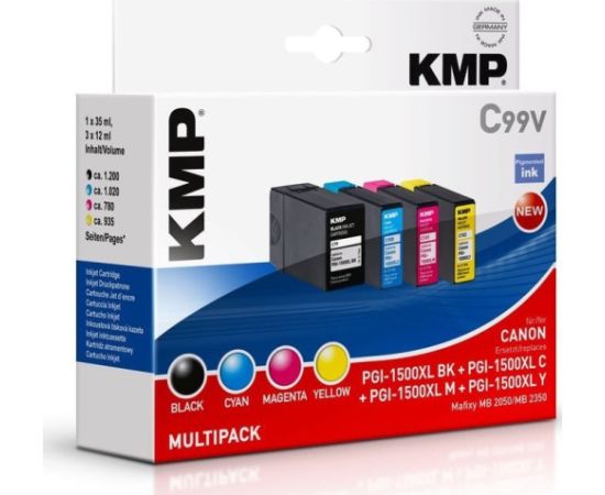 KMC KMP C99V Multipack BK/C/M/Y compatible w.  Canon PGI-1500 XL Чернила для принтера