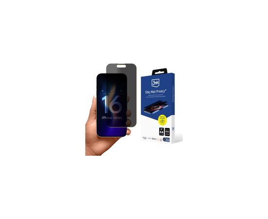 3mk Silky Matt Privacy do Apple iPhone 16 Pro Ekrānu aizsardzība