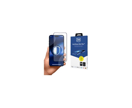 3mk HardGlass Matt Max do Apple iPhone 16 Ekrānu aizsardzība