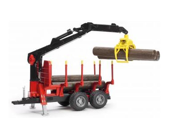 Bruder Professional Series Forestry Trailer with loading Crane and Grab (02252) Машины и аксессуары