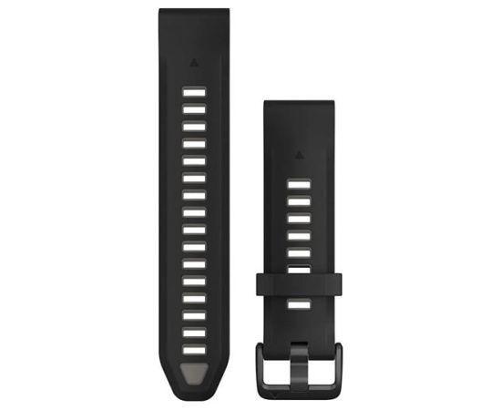 Garmin QuickFit 20mm Silikona pulksteņa siksniņa, Melna/pelēka Smart-Watch aksesuāri