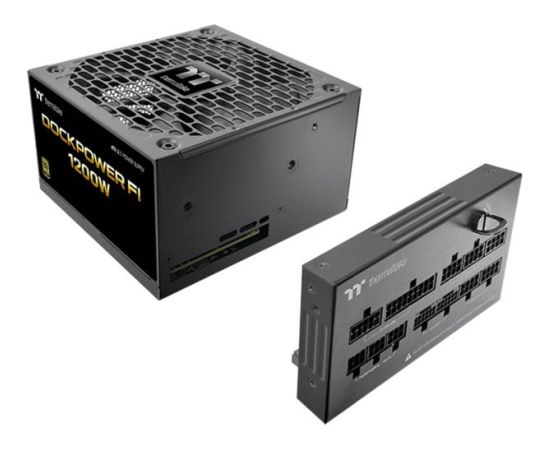Thermaltake Dockpower FI 1200W (black, 1x 12-pin high power GPU, 5x PCIe, cable management, 1200 watts) Datoru barošanas bloki