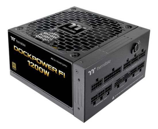 Thermaltake Dockpower FI 1200W (black, 1x 12-pin high power GPU, 5x PCIe, cable management, 1200 watts) Datoru barošanas bloki