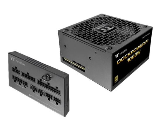 Thermaltake Dockpower FI 1000W (black, 1x 12-pin high power GPU, 5x PCIe, cable management, 1000 watts) Datoru barošanas bloki
