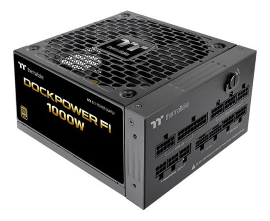 Thermaltake Dockpower FI 1000W (black, 1x 12-pin high power GPU, 5x PCIe, cable management, 1000 watts) Datoru barošanas bloki