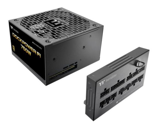Thermaltake Dockpower FI 750W (black, 1x 12-pin high power GPU, 4x PCIe, cable management, 750 watts) Datoru barošanas bloki