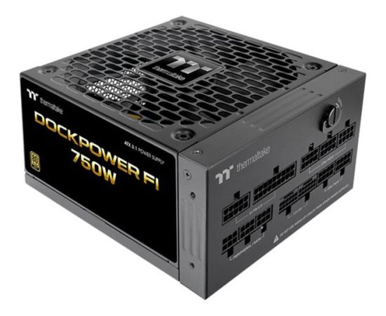 Thermaltake Dockpower FI 750W (black, 1x 12-pin high power GPU, 4x PCIe, cable management, 750 watts) Datoru barošanas bloki