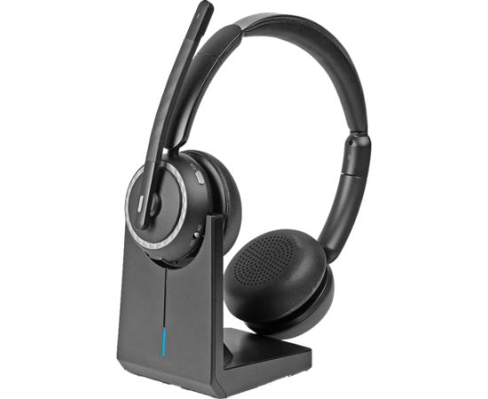 Lindy L118 Wireless Office Headset with Charging Station (20450) (Black, Bluetooth) Наушники