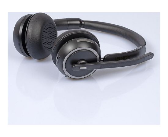 Lindy L118 Wireless Office Headset with Charging Station (20450) (Black, Bluetooth) Наушники