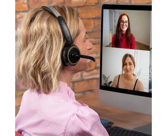 Lindy L118 Wireless Office Headset with Charging Station (20450) (Black, Bluetooth) Наушники