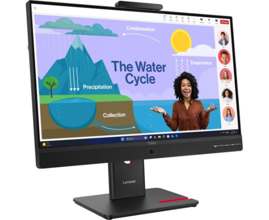 Lenovo ThinkVision T24D-4v (61 cm (23.8 inches), black, FullHD, IPS, webcam, microphone, 120Hz panel) Monitori
