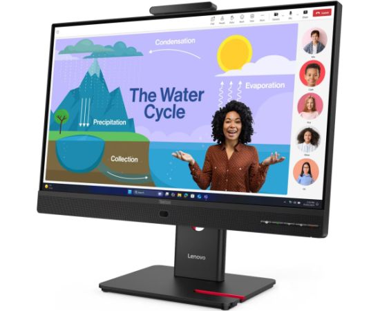 Lenovo ThinkVision T24D-4v (61 cm (23.8 inches), black, FullHD, IPS, webcam, microphone, 120Hz panel) Monitori