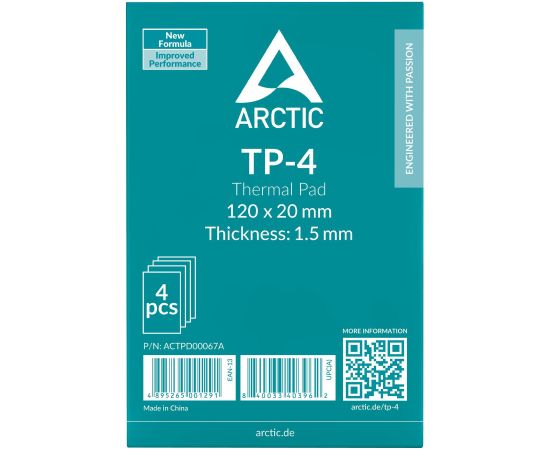 CPU COOLER ACC THERMAL PAD 4PK/120X20X1.5 ACTPD00067A ARCTIC Jaunumi - Datori