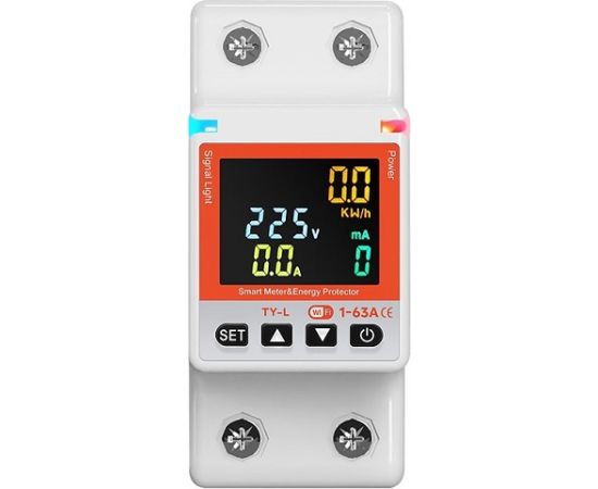Smart Energy Sensor, 2P+N, 63A, Wi-Fi, Tuya Viedie slēdži