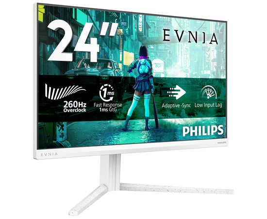 Monitors Philips Philips Evnia 3000 24M2N3201P/00 dators monitors 60,5 cm (23.8") 1920 x 1080 px Full HD LCD White Monitori