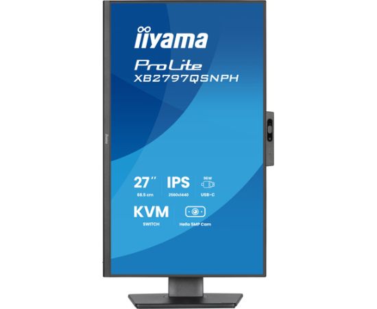 Монитор iiyama ProLite XB2797QSNPH-B1 27IN IPS LCD 4MS 2560X1440 350CD/M2 HDMI/DP/USB 2 компьютерный монитор 68,6 см (27") 2560 x 1440 px Quad HD Black LED / LCD мониторы