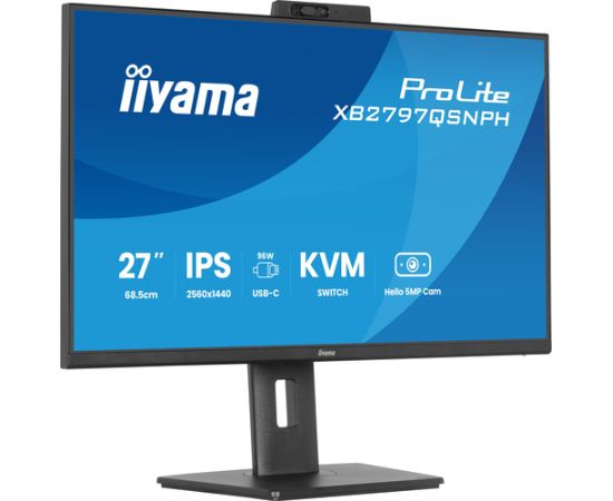 Монитор iiyama ProLite XB2797QSNPH-B1 27IN IPS LCD 4MS 2560X1440 350CD/M2 HDMI/DP/USB 2 компьютерный монитор 68,6 см (27") 2560 x 1440 px Quad HD Black LED / LCD мониторы