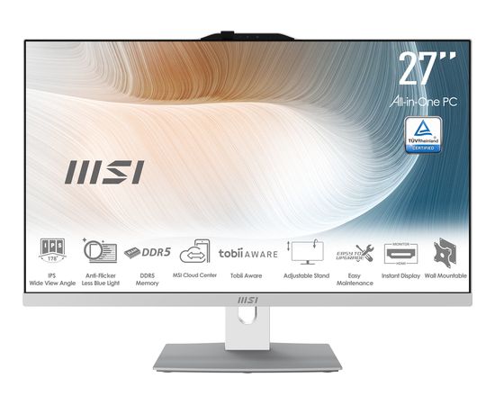 MSI Modern AM272P 1M-1236AT AiO 27" FHD Core 7 150U 16GB/512GB SSD Win11 All In One Datori (AIO)