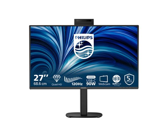 Монитор Philips Philips 3000 series 27B2U3601H/00 компьютерный 68,6 см (27") 2560 x 1440 px Quad HD LCD Black LED / LCD мониторы