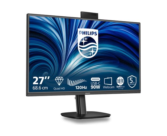 Монитор Philips Philips 3000 series 27B2U3601H/00 компьютерный 68,6 см (27") 2560 x 1440 px Quad HD LCD Black LED / LCD мониторы