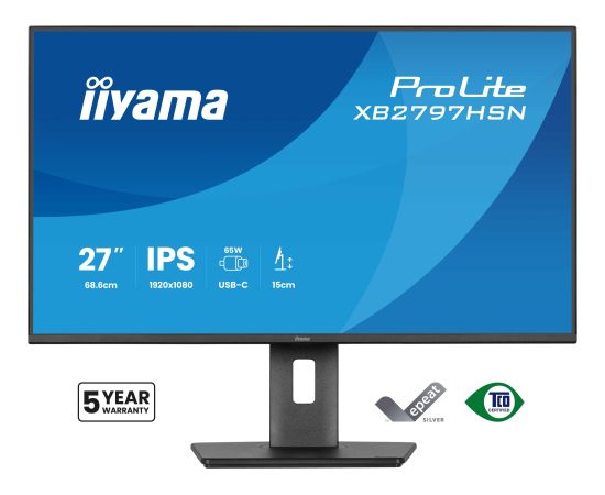 IIYAMA 68.6cm (27")   XB2797HSN-B1 16:9 HDMI+DP+2xUSB-C IPS LED / LCD мониторы