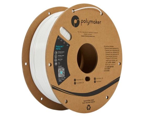Пластик для 3D-печати Polymaker PETG PolyLite White, 1 кг 3D-принтеры