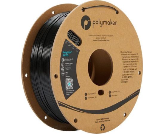 Пластик для 3D-печати Polymaker PETG PolyLite Black, 1 кг 3D-принтеры