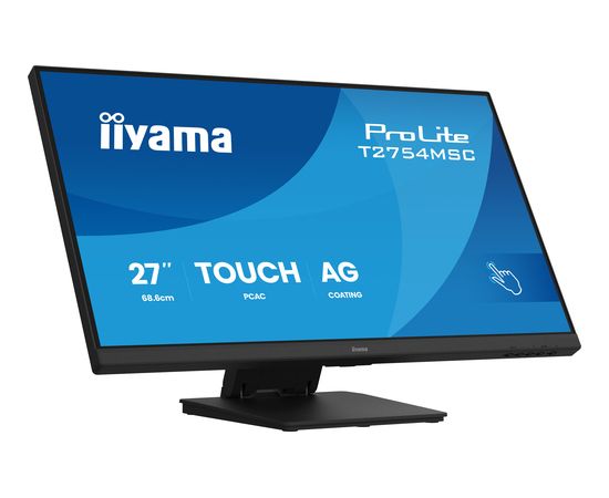 IIYAMA 68.6cm (27")   T2754MSC-B2AG 16:9  M-Touch VGA+HDMI Monitori