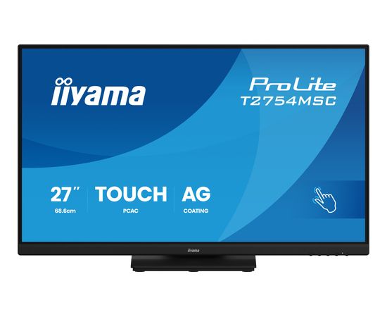 IIYAMA 68.6cm (27")   T2754MSC-B2AG 16:9  M-Touch VGA+HDMI Monitori