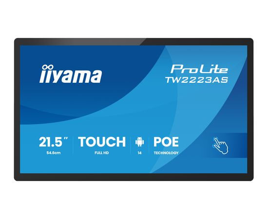 IIYAMA 55.0cm (21,5") TW2223AS-B3P 16:9 M-Touch USBC Android LED / LCD мониторы