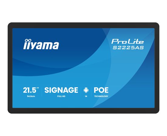IIYAMA  54,6m (21,5") S2225AS-B1P   16:9 USB-C IPS LED / LCD мониторы