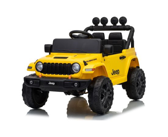 Lean Cars Jeep Rubicon DK-JWR558 24V Yellow Battery-Powered Vehicle Jaunumi, Bērnu preces