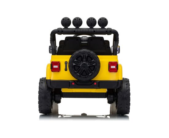 Lean Cars Jeep Rubicon DK-JWR558 24V Yellow Battery-Powered Vehicle Jaunumi, Bērnu preces
