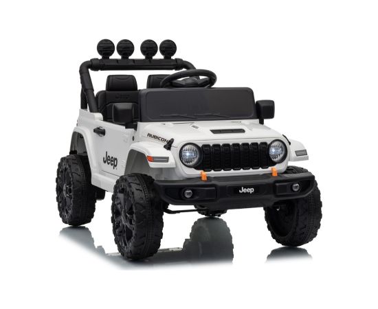 Lean Cars Jeep Rubicon DK-JWR558 24V White Battery-Powered Vehicle Jaunumi, Bērnu preces