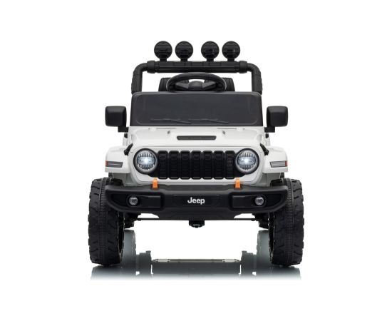 Lean Cars Jeep Rubicon DK-JWR558 24V White Battery-Powered Vehicle Jaunumi, Bērnu preces