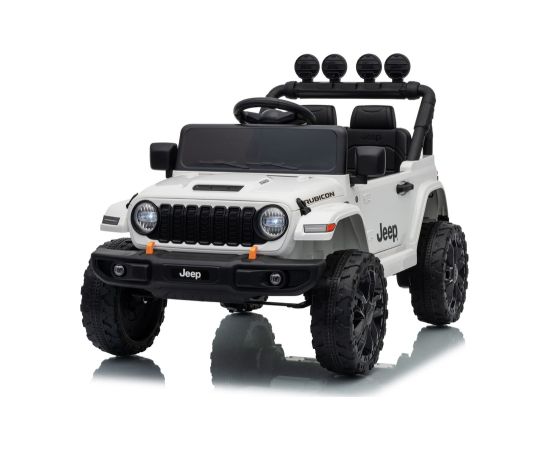 Lean Cars Jeep Rubicon DK-JWR558 24V White Battery-Powered Vehicle Jaunumi, Bērnu preces