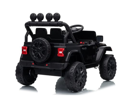 Lean Cars Jeep Rubicon DK-JWR558 24V Black Battery-Powered Vehicle Jaunumi, Bērnu preces