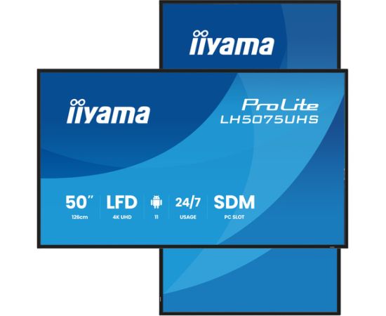 IIYAMA 125.7cm(50") LH5075UHS-B2AG 16:9 3xHDMI+DP+2xUSB VA LED / LCD мониторы