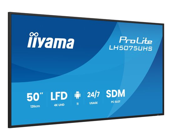 IIYAMA 125.7cm(50") LH5075UHS-B2AG 16:9 3xHDMI+DP+2xUSB VA LED / LCD мониторы