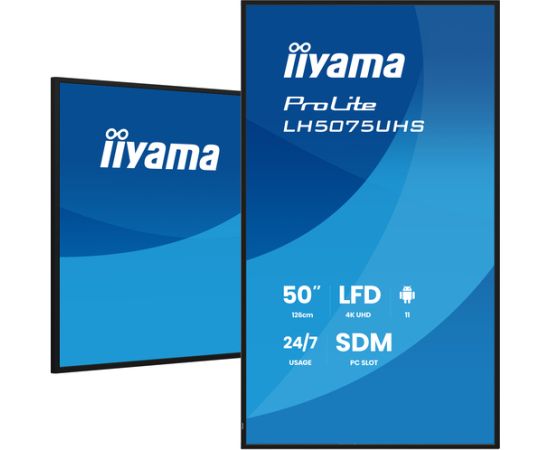 IIYAMA 125.7cm(50") LH5075UHS-B2AG 16:9 3xHDMI+DP+2xUSB VA LED / LCD мониторы