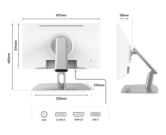 JAPANNEXT 54,6cm JN-IPS2152FHDR-C65W-FLD-T HDMI/DP Touch FHD LED / LCD мониторы