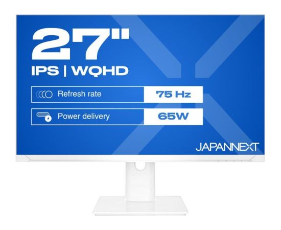 JAPANNEXT 68,6cm JN-IPS270WQHD75F-C65W-HSP-W  HDMI/DP   WQHD Monitori
