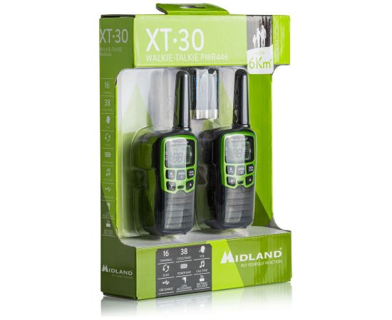 Midland XT30 2xPMR divvirzienu radio GREEN Rācijas