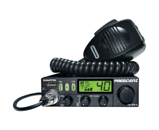 President CB radio stacija ASC AM/FM 12/24V Rācijas