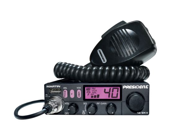 President CB radio stacija ASC AM/FM 12/24V Rācijas